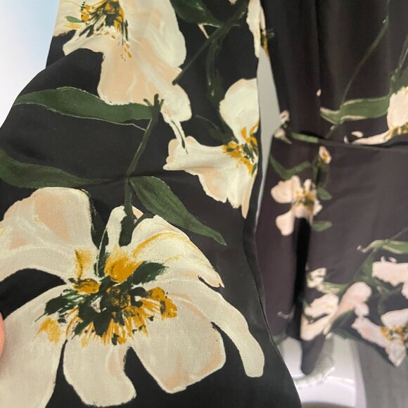 Wilfred Silk Floral Wrap Dress Size M - Picture 3 of 6